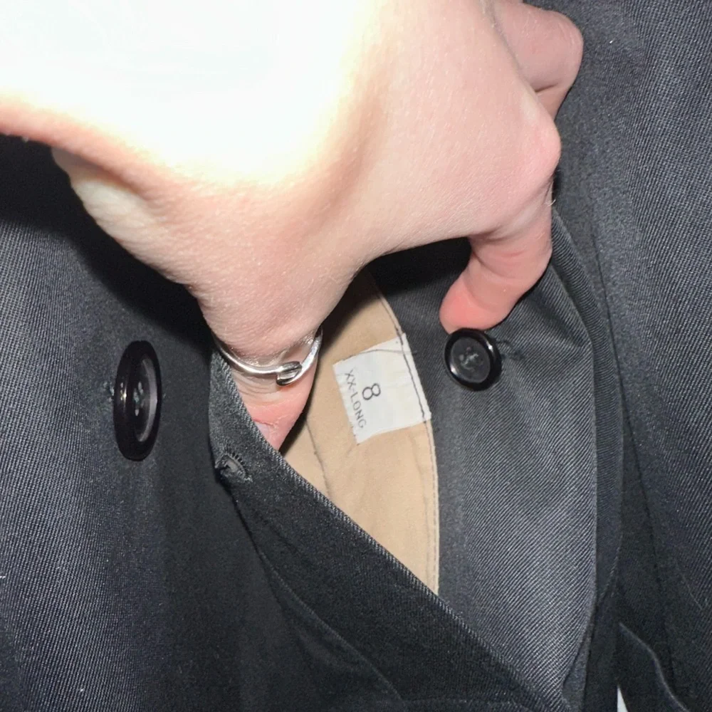 Size 8 XX-Long Burberry Black Trench Coat for Men (Read Description) - Picture 6 of 11